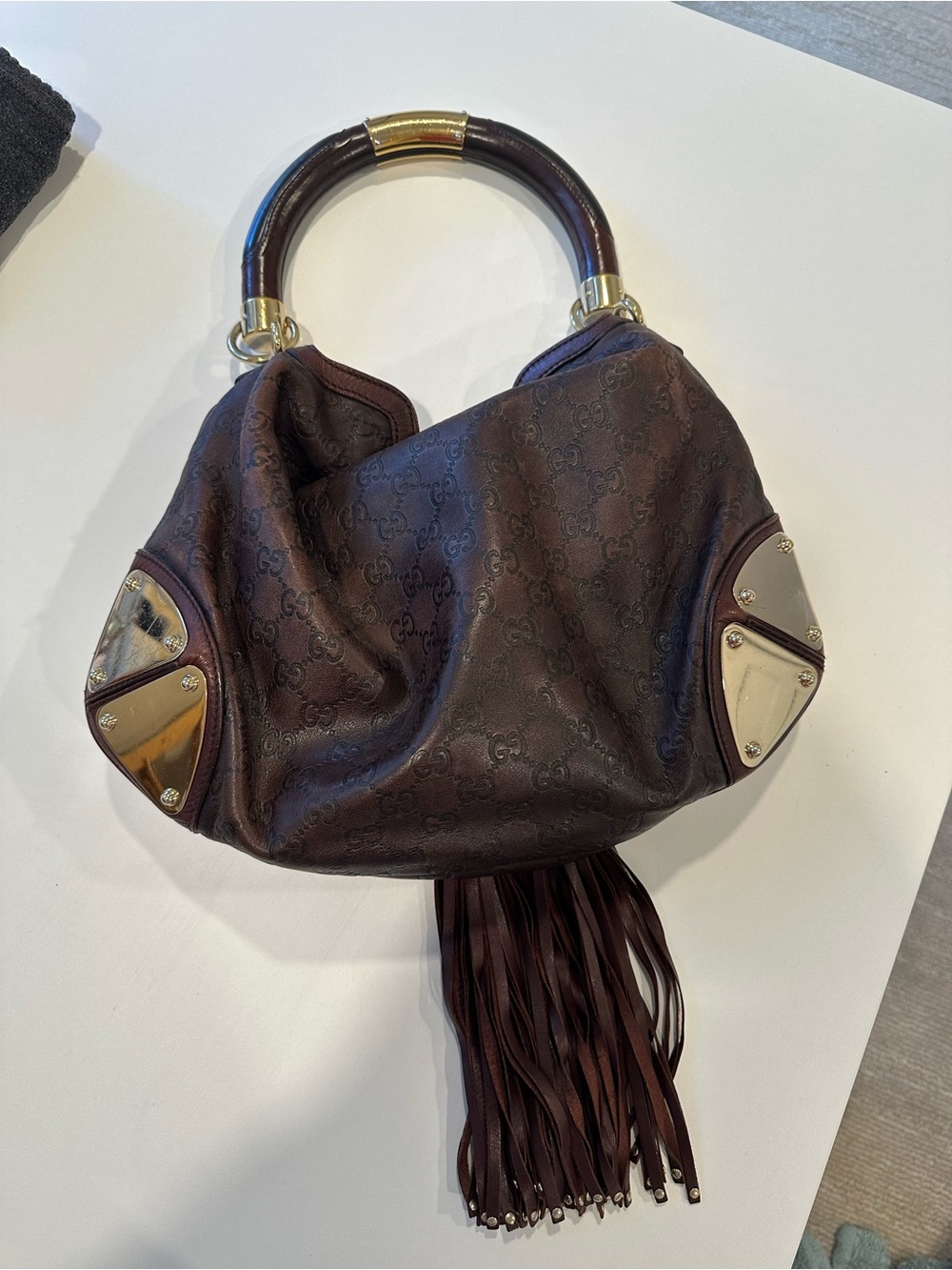 Authentic Gucci Guccissima Indy brown bag - Picture 2 of 8